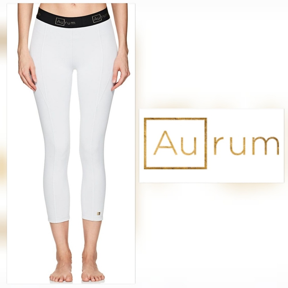 💛 AURUM Mindfullness White Crop Leggings 💛